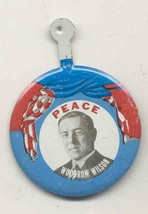 Peace Wodrow Wilson  2&quot; fold over Seagrams back pin - $7.99