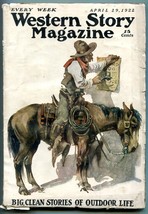 Western Story Magazine Pulp April 29 1922-  VG- - £74.38 GBP