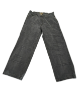 Vtg Y2K Knobetta Baggy Jeans w/Lines Actual 34x29.5 Faded Blackish Gray ... - $181.90 CAD