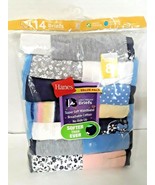 Hanes Girls&#39; Briefs size 8 tag less Soft Cotton 13 Pack Assorted Colors New - £13.86 GBP
