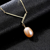 Fashion Minimalist Women S925 Silver Pendant With Niche Freshwater Pearl Necklac - £15.95 GBP