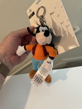 Disney Parks Goofy Plush Doll Keychain with Lobster Claw and Charm NEW image 3