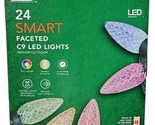 NEW HOME ACCENTS 24 FACETED C9 LED COLOR CHANGING SMART APP LIGHTS HUBSP... - $49.49