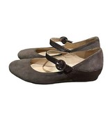 Amalfi by Rangoni Taupe Brown Suede Leather Wedge Mary Jane Shoe Womens ... - $39.00