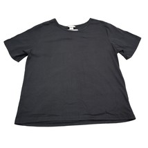 CW Classic Shirt Womens 1X Black Short Sleeve Round Neck Knit Casual t Shirt - £17.97 GBP