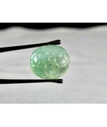 NATURAL UNTREATED COLOMBIAN EMERALD CARVED OVAL 27.81 CTS GEMSTONE RING ... - £776.97 GBP
