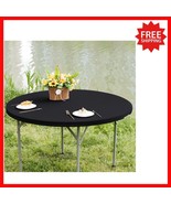 Modern Black 60-Inch Fitted Table Cover - Protects and Beautifies Any Se... - $493.91 MXN