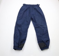 Vintage 90s Columbia Mens Medium Spell Out Waterproof Rain Pants Joggers Blue - $49.45