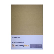 Stationery Place Thick - Brown Recycled Natural Kraft Card - A4 280 GSM ... - $26.00