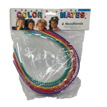 VINTAGE 1980&#39;s SHALOM COLOR MATES PACKAGE OF 6 HEADBANDS HAIR ACCESSORIE... - $265.61 MXN