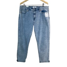 Levis Denizen Boyfriend Jeans Womens 12 Blue Cropped Cuffed Light Wash High Rise - £15.71 GBP