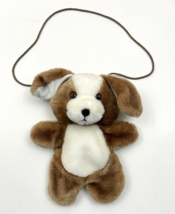 Vintage 1987 Avon Plush Brown And White Puppy Dog Puppy Purse - £22.95 GBP