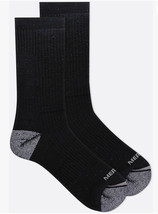 NWOT Merrell Unisex Midweight Merino Wool Tactical Crew Socks Black Size L/XL - £9.38 GBP