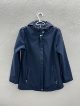 Lauren Ralph Lauren Womens Raincoat Jacket Size Small Navy Blue Hooded Z... - $74.43