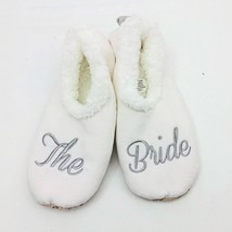 Snoozies Women&#39;s The Bride Slippers Non Skid Soles White Large 9/10 - $229.35 MXN