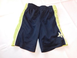Hurley boy&#39;s Toddler Size 3T Navy Blue Green shorts active surf skate GUC - £10.27 GBP