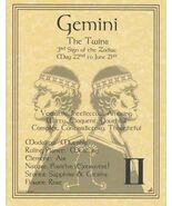Gemini, The Twins (Zodiac) Parchment-Like Page Book of Shadows, Altar! - $22.87 MXN