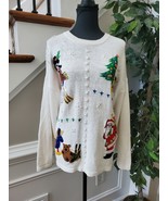 VTG Victoria Women Ramie &amp; Cotton Scoop Neck Long Sleeve Soft Sweaters S... - $40.62 CAD