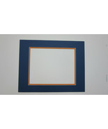 Picture Framing Mat Blue with Orange 16x20 with 10x17 opening  Chicago B... - £11.85 GBP