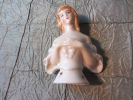 Antique China Doll Head W/ Arms For Top of Pin Cushion, Figurine Doll Half - $25.00