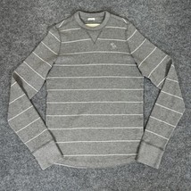 Abercrombie &amp; Fitch Sweater Mens Large Gray Striped Muscle Casual Cotton... - £14.93 GBP