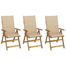  Garden Chair Set of 3 Wooden Brown, Beige - $7,509.04 MXN