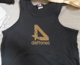 DEFTONES - Ribbed Black Tank Top T-shirt ~Never Worn~ M - £15.03 GBP