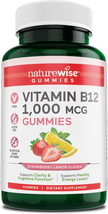 Vitamin B12 Gummies for Adults, 1000 Mcg - Strawberry Lemon Flavor - Supports Da - £25.08 GBP