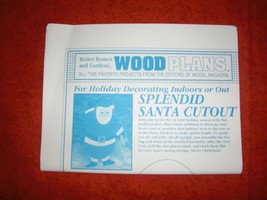Project Plans for 48&quot; Indoor/Outdoor Wooden Santa Better Homes and Gardens New - £8.03 GBP
