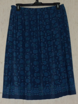 Excellent Womens Leslie Fay Dresses Pleated Navy W/ Floral Print Skirt Size 16P - £14.67 GBP