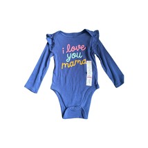 Jumping Beans Navy Blue, &quot;I Love You Mama&quot; Body Suit 12 month NWT New Girls - £7.78 GBP