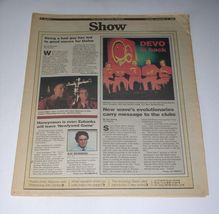 Devo Show Newspaper Supplement Vintage 1988 Cover Concert Mark Mothersba... - $19.99