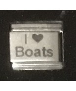 I Heart Love Boats Laser Italian Charm Link 9MM K18 - $12.00