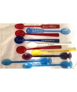 Vintage 10 Stir Swizzle Sticks Spoon Style Assorted Barware - $225.80 MXN