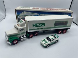 Vintage Hess 18 Wheeler Tractor Trailer Truck &amp; Porsche Friction Racer C... - $9.49