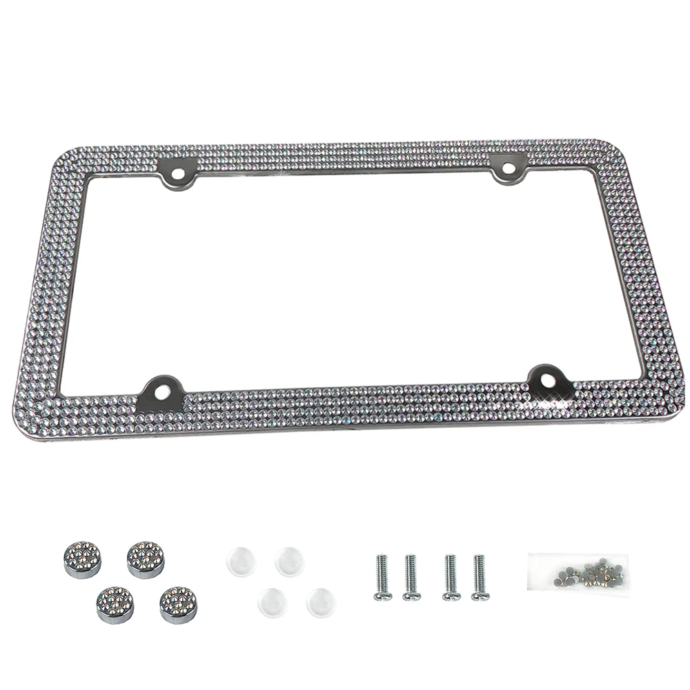 1PC Stainless Steel Bling Car License Plate Fe Cover Holder Accessoriesr - $87.07