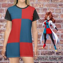 Android 21 T Shirt Dress Women 90s Anime Clothing Manga Tee Cosplay Japa... - $43.90+