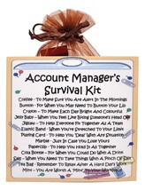 Account Manager Survival Kit - Fun Novelty Gift &amp; Greetings Card Alternative / P - £6.57 GBP