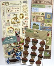 Scrapbooking Stickers Cooking and Kitche Set 4 Pack Lot Embellishments 1... - $10.00