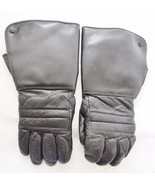 Vintage Motorcycle Gloves Biker Long Leather Lined Distress Black Men&#39;s L - £46.35 GBP