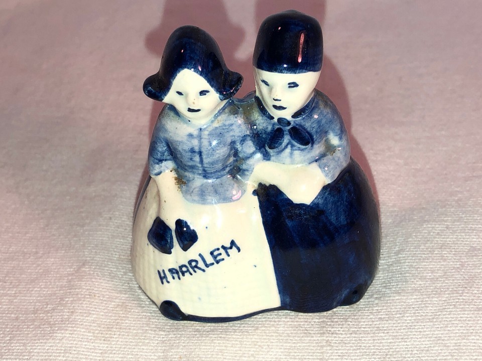 Delft Tiny Bell Man And Woman Mint - $11.99
