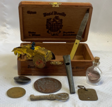 VTG Trinket Lot Advertising Jose Benito Box Tin Car Knife  Key Dog Tag W... - £23.99 GBP