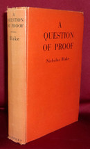 Nicholas Blake A Question Of Proof First U.S. Edition 1935 Nigel Strangeways - £43.68 GBP