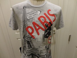 Gray Hello Paris Brand Eiffel Tower France T-shirt  Womens XL Very Nice ... - £15.73 GBP