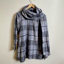 Toni Morgan Plaid Cowl Neck Tunic Sweater with Pockets Womens Size M NWT - £17.92 GBP