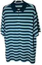 Nike Golf Tour Performance Men’s Polo Shirt Blue Stripes Size XL Dri-Fit  - $9.50