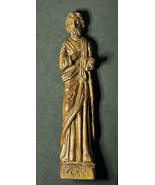 Amazing Sculpture Of Bearded Saint Old Man Figure Hand Curved From Wood - $1,179.75 MXN