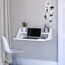 Fytz Design Reversible Wall Desk, White Floating Desk For Wall With Wall, L - $194.99