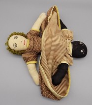 Vintage Folkart Topsy Turvy Doll Handmade 20&#39;s 30&#39;s Ragdoll Reversable Americana - $19.35