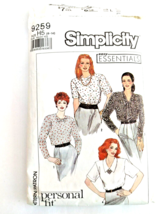 Vintage Sewing Pattern Simplicity 9259 Sewing Pattern Blouse Misses Size 6-14 - £3.04 GBP